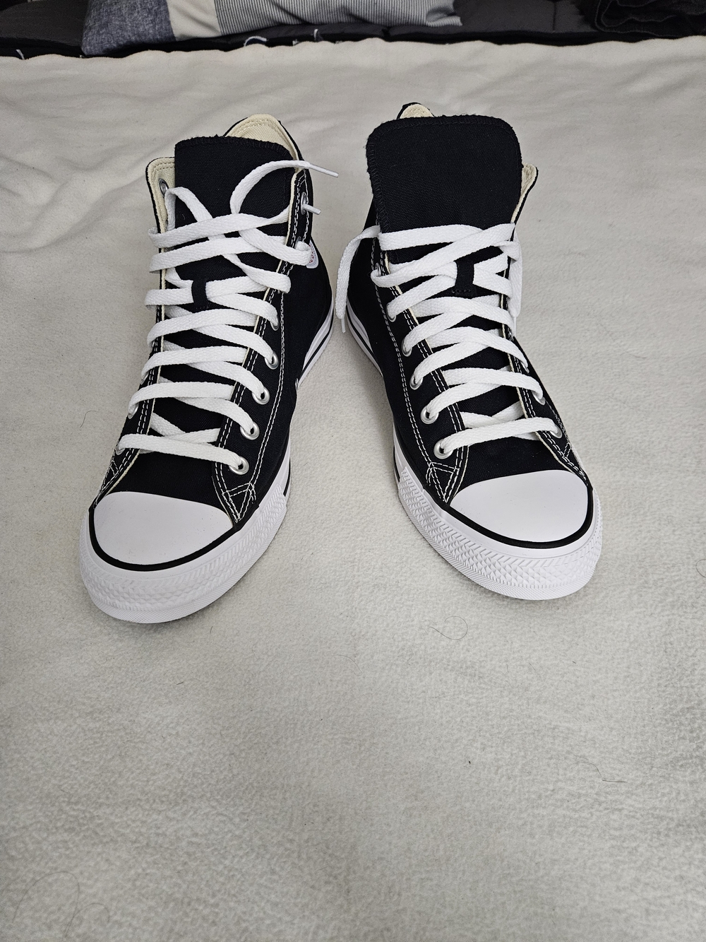 Converse Black and White High-Top Canvas Sneakers